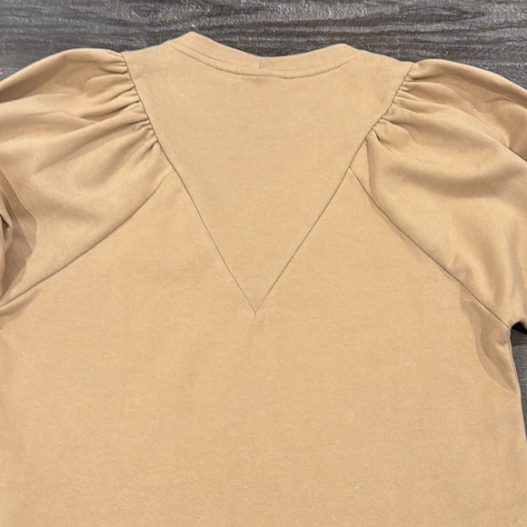 Aware by Vero Moda Sweatshirt Dress Pocket Dress Size XS Puff Sleeve Tan Comfy - Picture 5 of 13